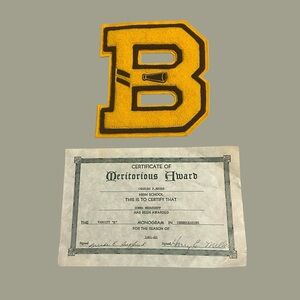 Vintage Varsity Cheerleader Letter Patch 1961-62